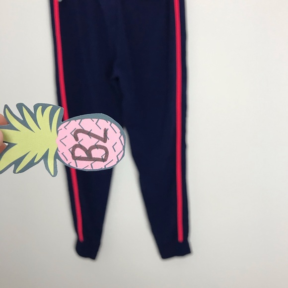 Fabletics Women's L Jogger Pants Pull-On Elastic Waist Navy Blue Side Stripe B2 - Picture 7 of 7